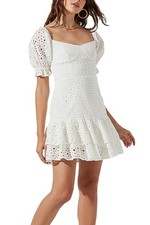 ASTR the label womens Astr Women's Roseville Dress, White, Large US