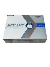 1 dozen BRAND NEW 2023 Callaway SuperSoft White w/ Blue Splatter 360 Golf Balls