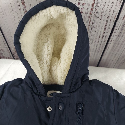 Old Navy Kleinkinder Steppjacke mit Kapuze Größe 6-12 Monate dunkelblau - Bild 3 von 7
