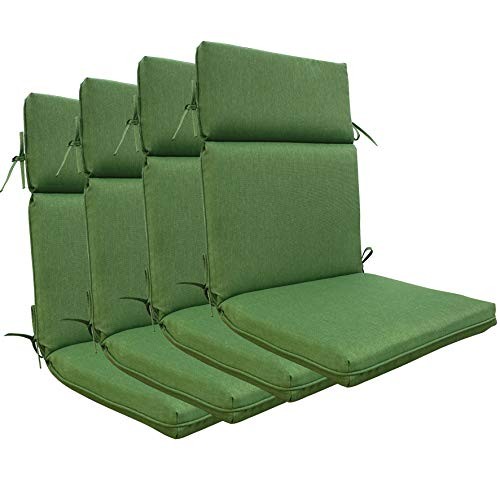 Indoor Outdoor High Back Chair Cushions Replacement Patio Olefin Deep Green
