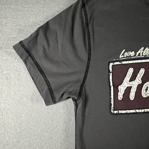 Hard Rock Cafe Shirt Mens Medium Gray Cotton Embroidered Graphic y2k Memphis - Picture 4 of 8