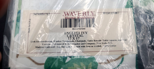 Waverly English Ivy Set of 8 Cotton Placemats and 4 Napkins New Sealed - Picture 3 of 5