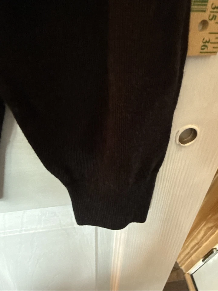 Orvis Sweater Mens Charcoal L 50”x31”   Half Zip Pullover 100% Merino Wool - Image 3 of 4