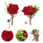 2 Pcs Bride Decorations Wedding Corsage for Women Grooms Boutonniere