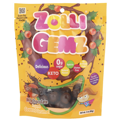 Zolli Gemz , Milk Chocolate Covered Caramel, 3 oz (85 g)