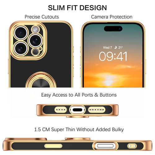 For iPhone 16 Pro Max 15 14 13 12 11 Plus Case Rugged Shockproof Kickstand Cover - Zdjęcie 7 z 8