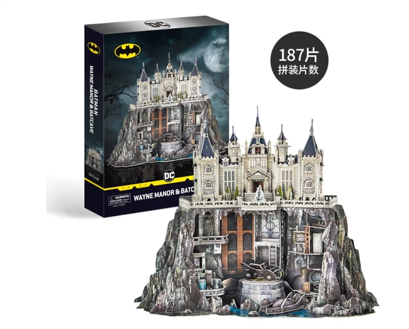 Cubicfun 3D Paper Puzzle DC Batman Wayne Manor 187pcs Paper Collection Model Toy - Image 2 of 4