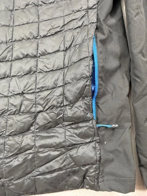 Chaqueta ThermoBall The North Face Para Hombre Mediana Negra Azul Con Capucha Híbrida Cremallera Completa Foto 2 de 4