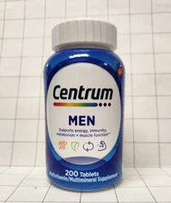 Centrum  Men MultiVitamin / MultiMineral Supplement 200Tablets Exp 09/26 or ....