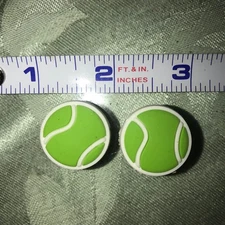 Tennis Ball Green Sport Shoe Charms 