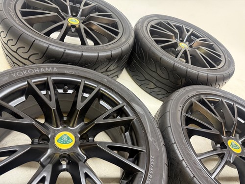 ORIGINAL LOTUS EXIGE Y SPOKE S2 SATIN BLACK ALUFELGEN YOKOHAMA AD08 REIFEN SATZ - Bild 10 von 21