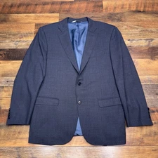 Canali Suit Jacket 42R (52 Italy) Navy Wool Blazer Italy Stretch