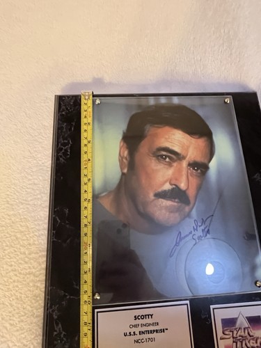 James Doohan signed Star Trek TMP Scotty Plaque Autograph #8 OUT OF 1,000 MADE - Picture 19 of 24