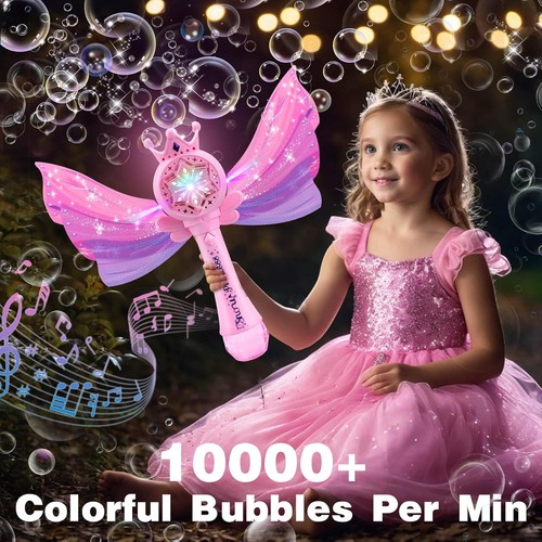 Prinzessin Seifenblasenstab Automatische Seifenblasenmaschine Licht Musik Fee - Bild 4 von 9