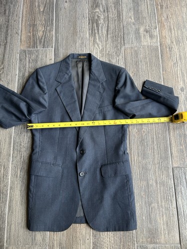 Traje de 2 piezas Evan Picone-Frederick & Nelson 36R-Pantalones (30x32) azul a rayas - Imagen 15 de 18