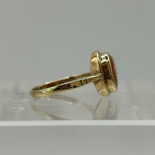 Cameo Ring Vintage W&G Ring 9ct 9k Yellow Gold - Size M 1/2 - Picture 8 of 9