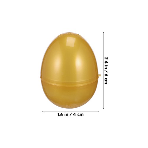 Huevos de Pascua de plástico dorado de juguete para niños 24 piezas decoración fiesta sorpresa - Imagen 11 de 12