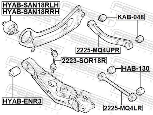 2225-MQ4LR WISHBONE TRACK CONTROL ARM REAR LOWER FEBEST NEW OE REPLACEMENT - Picture 3 of 6