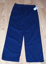 NWT CHAPS Ralph Lauren Navy Classic Chino Khaki Boys Dress Pant Slacks 16 L 