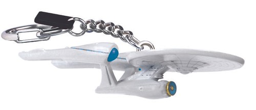 Star Trek XI ENTERPRISE NCC-1701 Keychain Keyring Kirk Spock Starfleet Space NEW - Picture 2 of 3