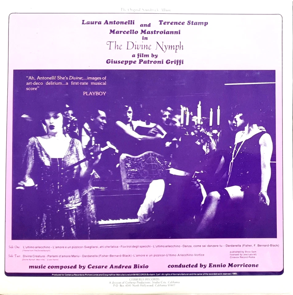 The Divine Nymph - Soundtrack Vinyl LP Cesare Andrea Bixio, Ennio Morricone NEW - Image 2 of 2