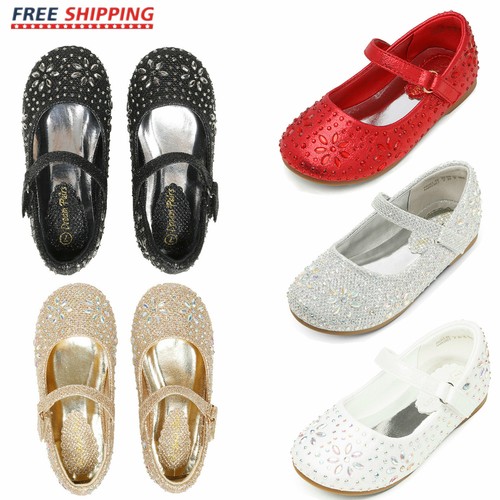 Kids Girls Toddlers Infant Mary Jane Shoe Flats Shoes Princess Dress Shoes - Picture 1 of 35