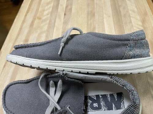 MR. J Men's Grey Cotton Fabric Slip On Shoes Size 9 - Picture 6 of 9