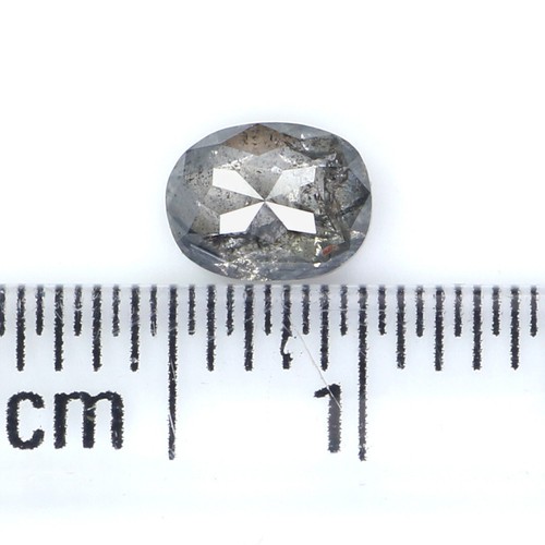0.55 Ct Natural Loose Oval Shape Diamond 5.45 MM Salt And Pepper Diamond LQ2341 - Picture 7 of 8
