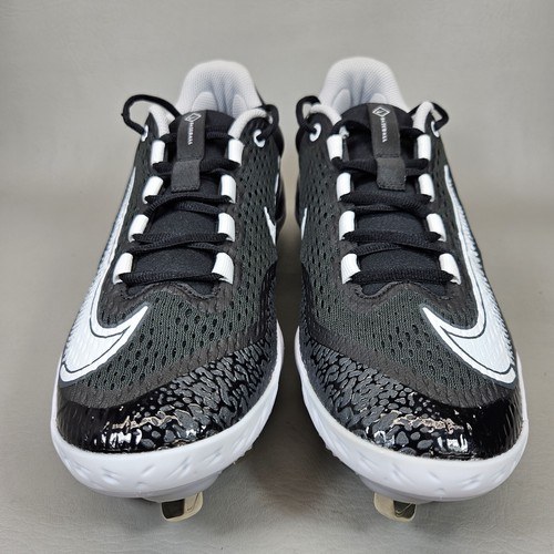 Nike Alpha Huarache Elite 4 Baseball Cleats Metal Mens Size 9 Black DJ6521-011 - Picture 8 of 15