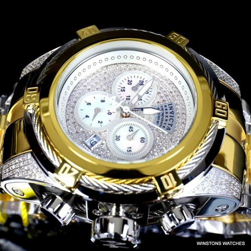Invicta Reserve Bolt Zeus Diamond 50mm Polished Two Tone Steel Swiss Watch New - 第 7/12 張圖片