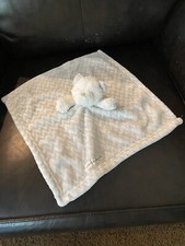 Blankets  Beyond White Bear Plush Baby Lovey Security Blanket Gray 14"