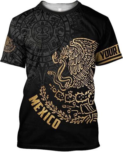 Nombre Personalizado Camisas Mexicanas para Hombre Camisas Personalizadas México Camisas para CAMISETA 3D - Imagen 1 de 3