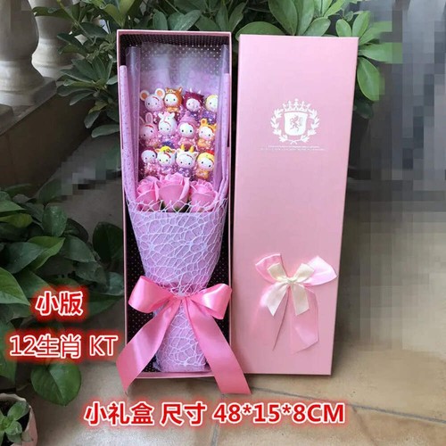 Led Light Hello Kitty Bouquet My Melody Cinnamoroll Kuromi Kawaii Plushie Toys S - Picture 19 of 36