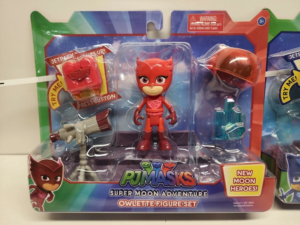 PJ Masks Super Moon Adventure Lot of 2 Catboy & Owlette Figure Playset NEW - Image 2 of 4