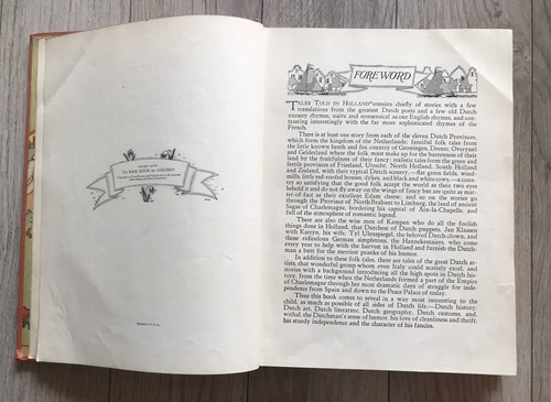 1926 Geschichten erzählt in Holland Vintage Buch illustrierte Kindergeschichten USA Druck - Bild 4 von 12