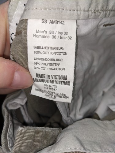 Columbia khaki gerades Bein Cargohose für Herren Etikett Größe 36 x 32 Maße 36 x 32 - Bild 11 von 11