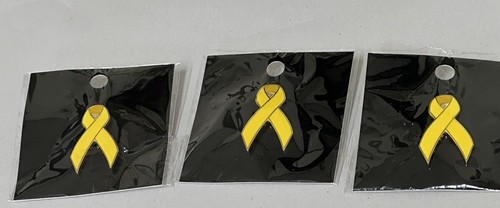 Yellow Ribbon Pin Badge  Lot Of 3 - Picture 2 of 7