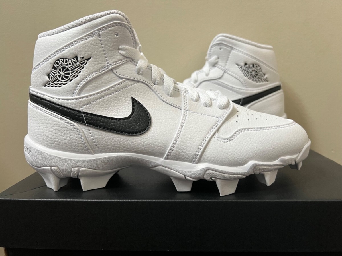 Jordan 1 Mid Youth Multisport Cleat White 12C-6Y HF6883-100 Jordan 1 Mid Youth Multisport Cleat White 12C-6Y HF6883-100