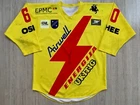 Very Rare ENERGIJA Lithuania Game Worn Ice Hockey Jersey Shirt Size L #60 Lysak