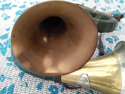 Alte Fürst Pless Horn Jagdhorn Horn 2x - Bild 9 von 15