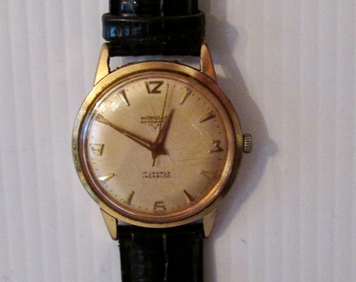 VTG BEAUTIFUL MORGAN ROTOMATIC AUTOMATIC UNISEXE WRIST WATCH/LEATHER BAND - Bild 7 von 10