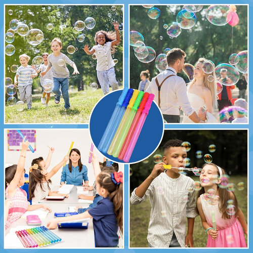 14.6 Big Bubble Wands, 6Pc W/ Refill Solution, Summer Outdoor Toy, Gift - Picture 6 of 12