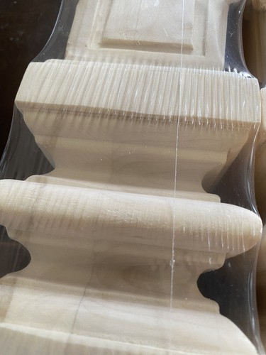 Geschnitztes Hartholz 35 1/2" Beine, Paar (2) verzierte Schnitzerei, unvollendet, Akanthus - Bild 9 von 24