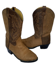 SMOKY MOUNTAIN Kids DENVER Brown Leather Western Cowboy Boots Size 4D