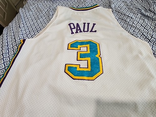 Vintage Adidas New Orleans Hornets Chris Paul #3 Jersey 2000s Mens Large White - Picture 10 of 24