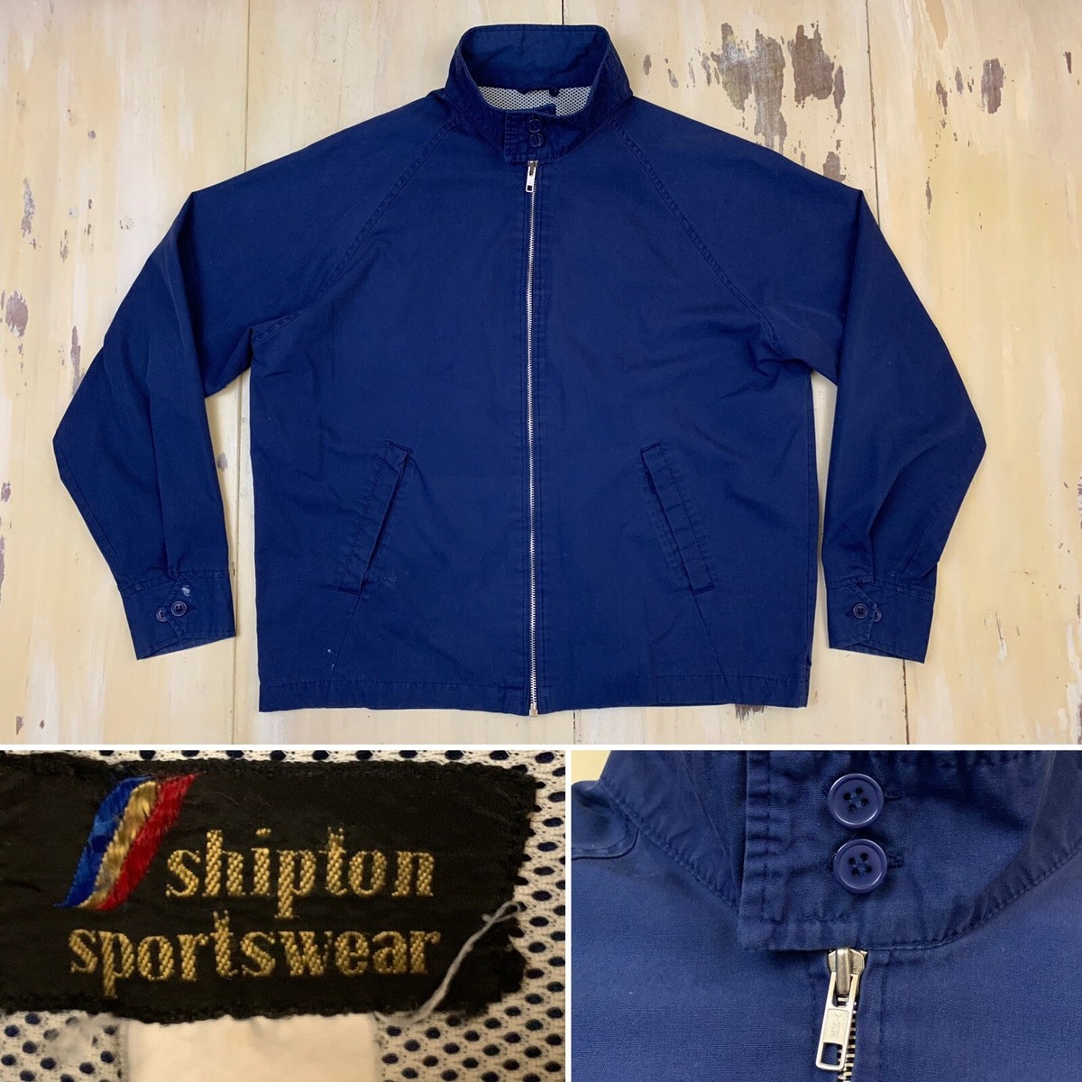 ジャケット・アウター 60s 70s USA fade blue harrington jacket VINTAGE 70s/80s Members Only Style Jacket L Blue Bomber