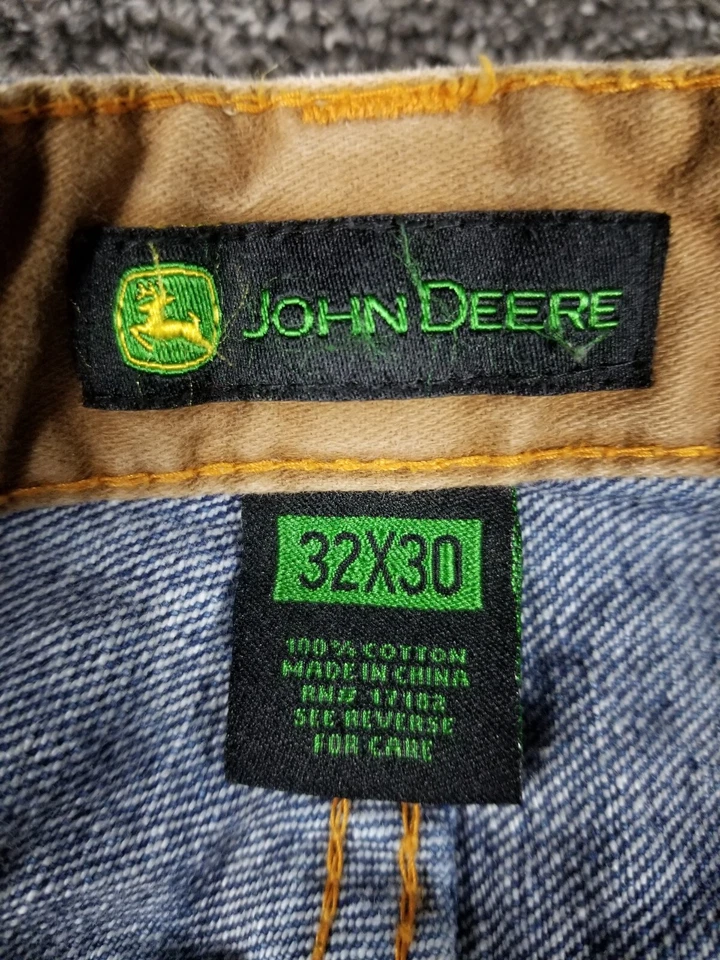 Pantalones de mezclilla John Deere para hombre 32 azules informales ropa de trabajo algodón pesado Normcore 32x30 Foto 2 de 4