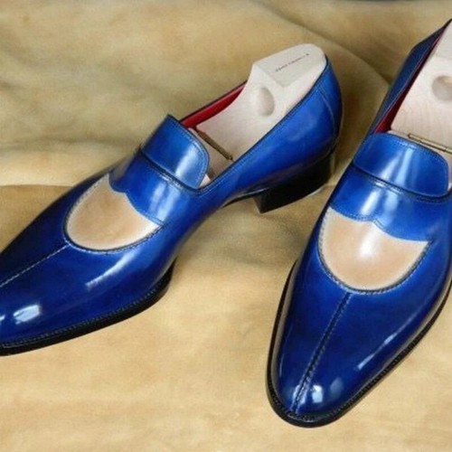 New Mens Faux Leather Shoes Dress Formal Brogue Loafers Business Slip On Oxfords - Picture 4 of 5