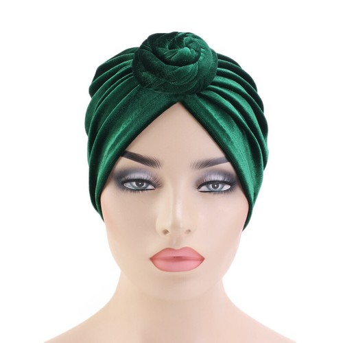 Velvet Women's Head Wraps Hat Turban Scarf Headscarf Caps Warm Ladies Hats New - Picture 6 of 22