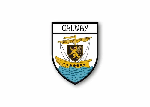 Sticker county shield car vinyl souvenir decal flag caravan crest galway